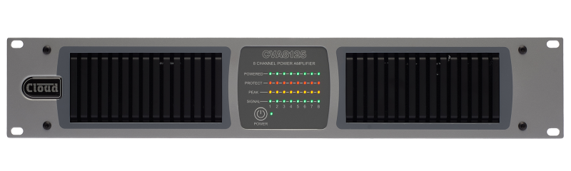 Cloud CVA8125 Digital DSP Forstrker 8 x 125 W 4 Ohm og 100 Volt