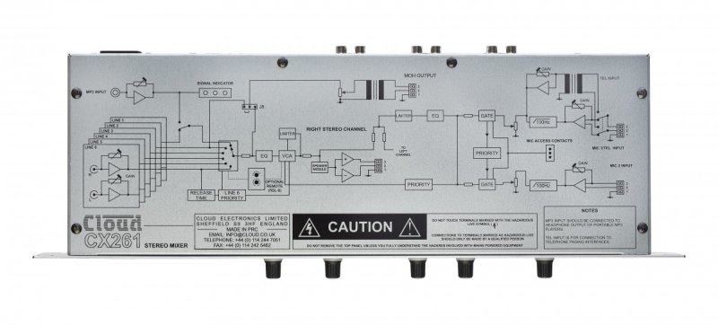 Cloud Zonemixer CX261 1 zone mixer 6 line/2 mic input