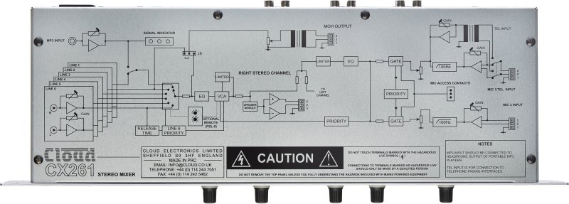 Cloud Zonemixer CX261 1 zone mixer 6 line/2 mic input