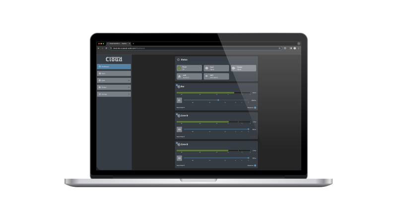 Cloud CXA2125 Digital DSP forstrker mixer 2 x 125 W el. 4 x 60 W