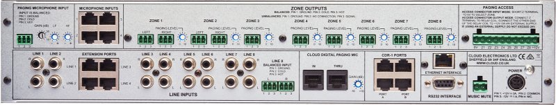 Cloud digital zonemixer 8 zoner m/Ethernet port