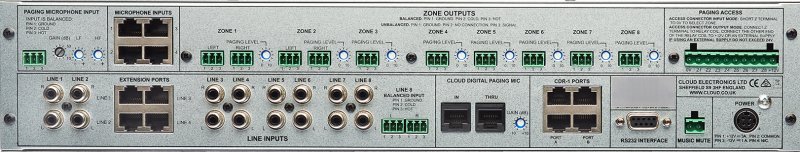 Cloud digital zonemixer 8 zoner, 8 line input