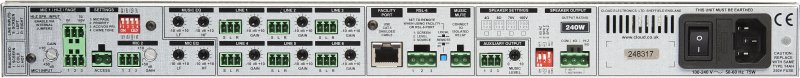 Cloud Zonemixer og forstrker 240W, 6 Line og 4 Mic input