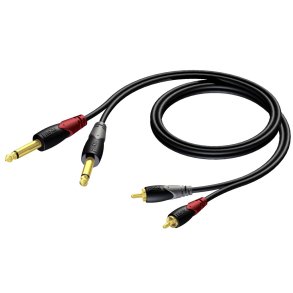 ProCab 2 x mono Jack > 2 x RCA han- 1 meter