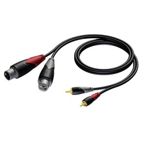 ProCab 2 x XLR hona > 2 x RCA - signalkabel 3 meter