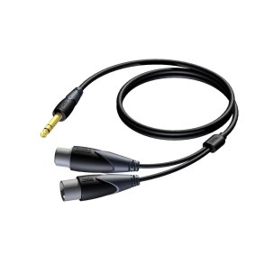 ProCab XLR han & hun > Jack stereo - insert-kabel 1,5 m