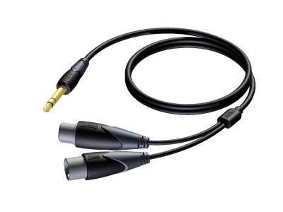 ProCab XLR han & hun > Jack stereo - insert-kabel 1,5 m