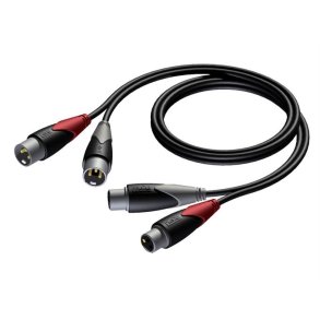 ProCab 2 par XLR kabel 2 x XLR hun > 2 x XLR han 