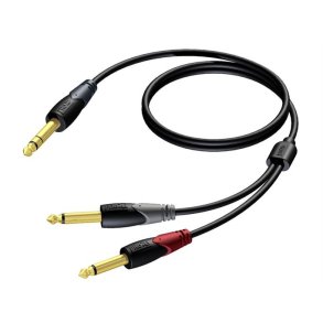 ProCab delningskabel Jack stereo > 2 x Jack - insert-kabel