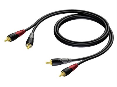 ProCab 2 x RCA han > 2 x RCA han - signalkabel