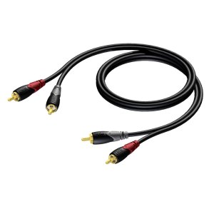 ProCab 2 x RCA han > 2 x RCA han - signalkabel 5 meter