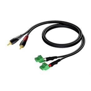 ProCab 2 x RCA han > 2 x terminal blok 3P 3,81mm