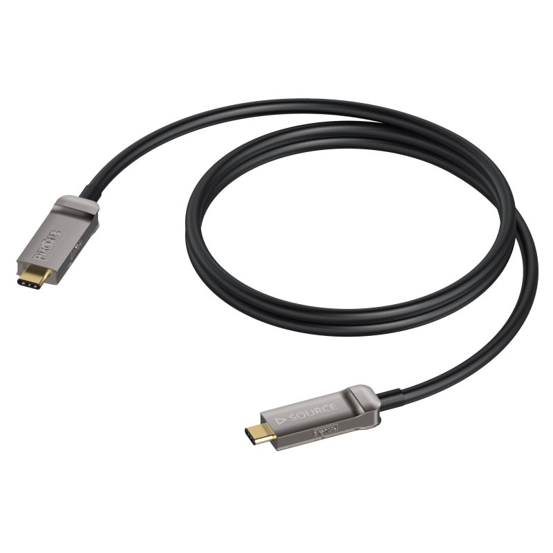 ProCab USB C aktivt optiskt kabel 4K@60 Hz Displayport 15 m