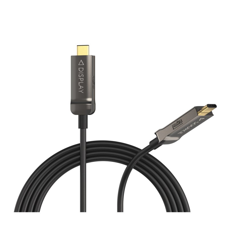 ProCab USB C aktiv optisk kabel 4K@60 Hz Displayport 20 m