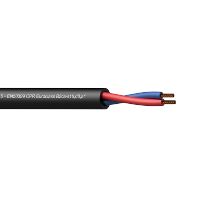 ProCab h�jttalerkabel  EN50399 2 x 1,5 mm� 1 meter afklip