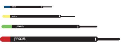 ProCab Kabelbinder velcro 12x300 mm, svart/bl� 10 stycken