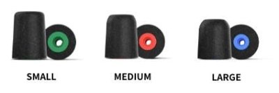 Comply premium Foam earphone tips 3 strrelser