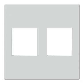 Keystone monteringsplatta 45 x 45 mm f�r 2 uttag, Vit
