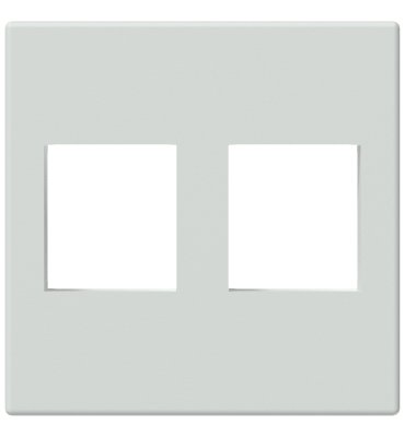 Keystone monteringsplatta 45 x 45 mm f�r 2 uttag, Vit