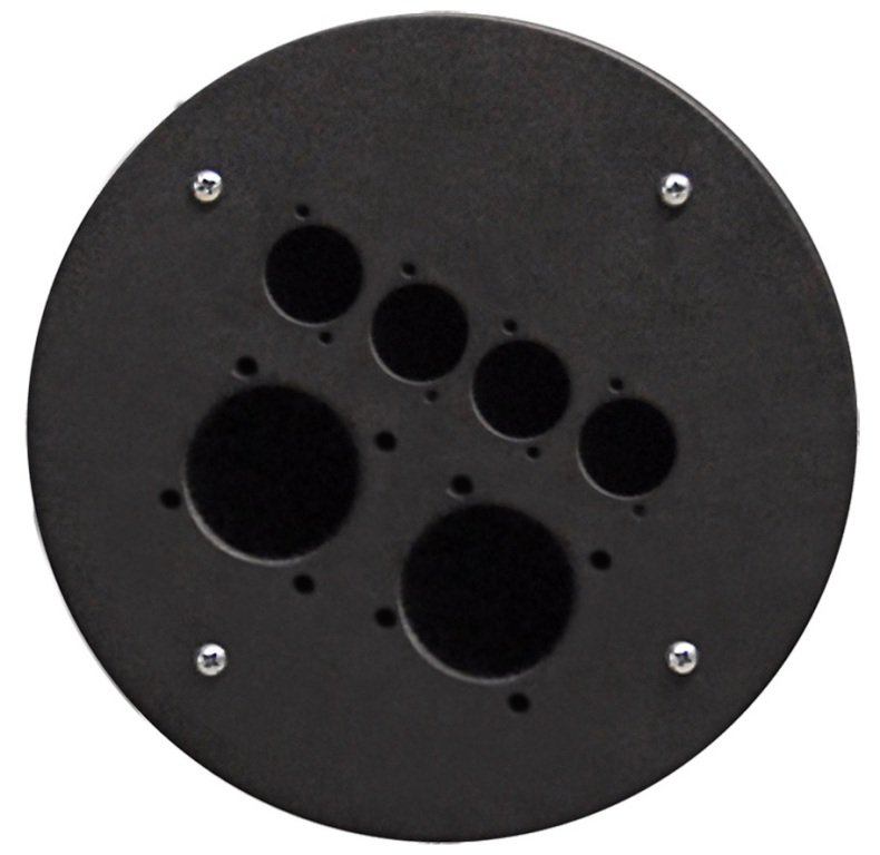 ProCab center plade til tromle 2xPower & 4xD-size hul