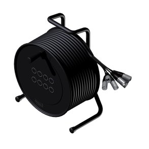 ProCab kabeltromle mikrofonkabel 8 in / 2 out - 10 m