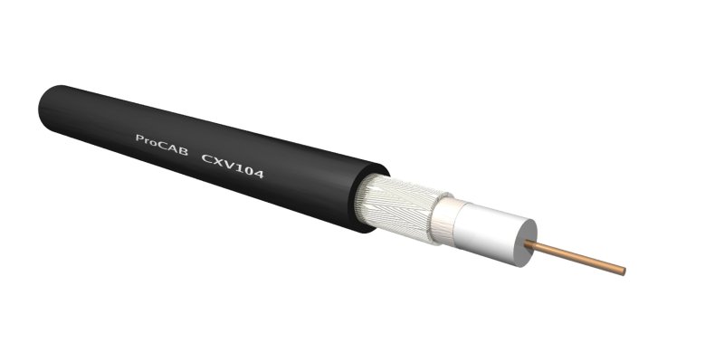 ProCab Video coax kabel 75 Ohm 4 mm, rulle 100 m