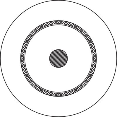 ProCab Video coax kabel 75 Ohm 4 mm, afklip 1 m