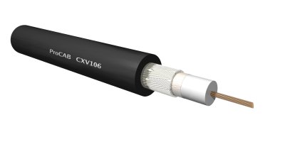 ProCab Video coax kabel 75 Ohm 6 mm, rulle 100 m