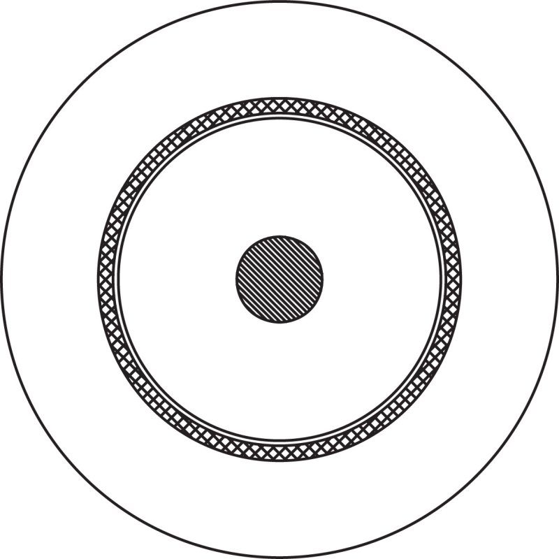 ProCab Video coax kabel 75 Ohm 6 mm, afklip 1 m