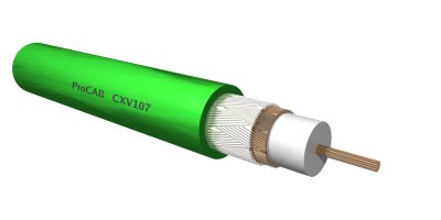 ProCab Video coax kabel 75 Ohm HD-SDI 7 mm grn, afklip 1 m