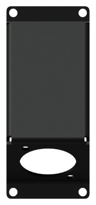 Caymon CASY104 1 plads, vinklet plade 1 x D-size hul