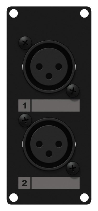 Caymon CASY125 1 plats, platta 2 x XLR hona > 3-pin