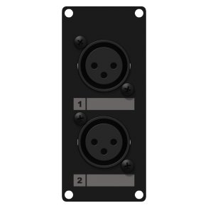 Caymon CASY125 1 plads, plade 2 x XLR hun > 3-pin