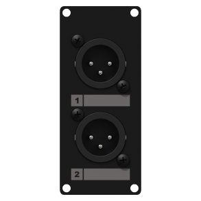 Caymon CASY126 1 plats, platta 2 x XLR han > 3-pin