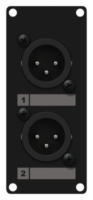 Caymon CASY126 1 plats, platta 2 x XLR han > 3-pin