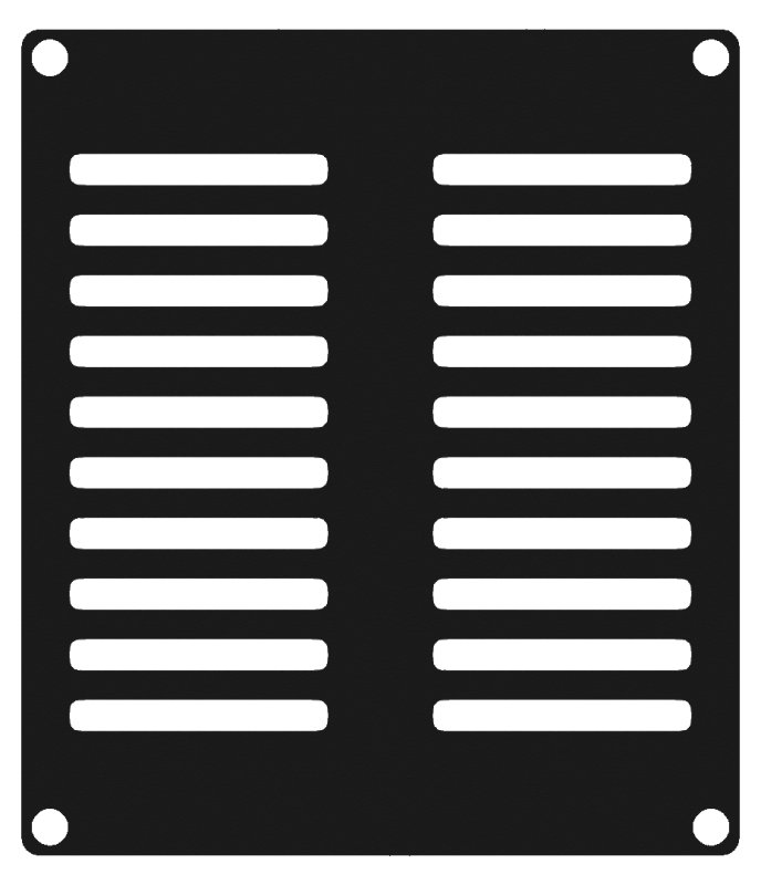 Caymon CASY202 2 platser, ventileret blndplade