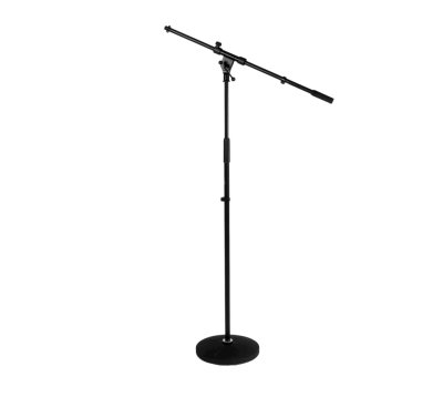 Caymon mikrofonstativ m/boom arm og rundsokkel