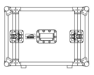 Caymon flightcase 10 unit h�j & 48,2 cm dyb