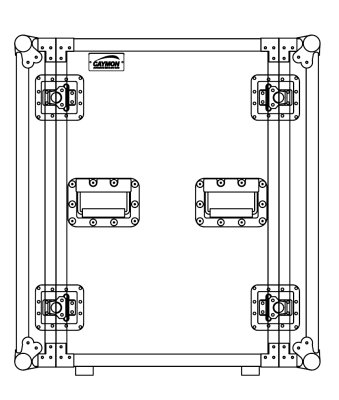 Caymon flightcase 16U h�j & 48,2 cm dyb