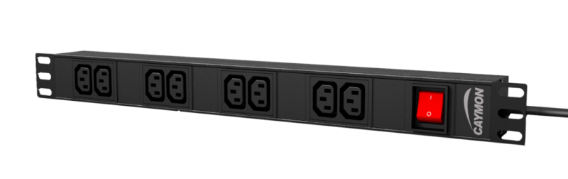 Caymon Strmskinne 8 x IEC m/Afbryder 1 unit 19