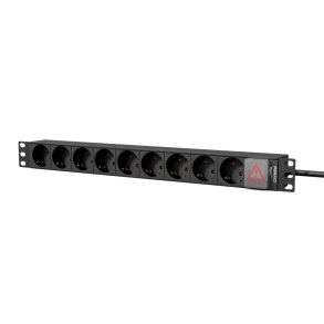 Caymon Str�mlist 9 x Schuko med brytare 1 enhet 19