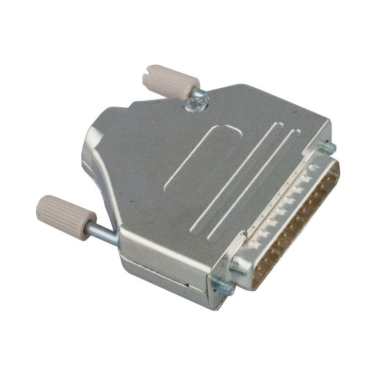 25-polet D-sub, han, metallhlje