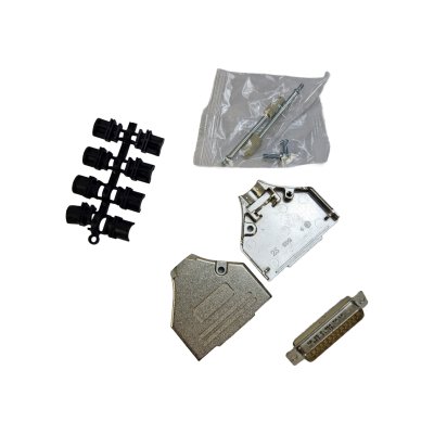 25-polet D-sub, han, metallhlje