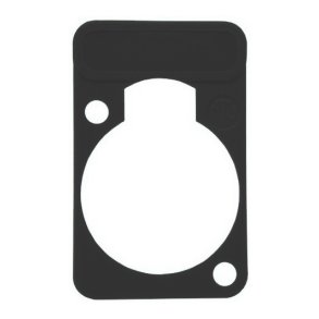 Chassis plade med label, sort