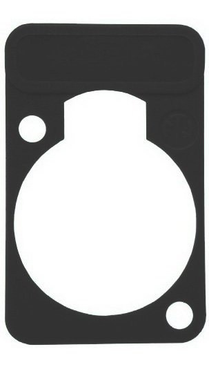 Chassis plade med label, sort