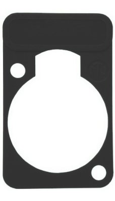 Chassis plade med label, sort