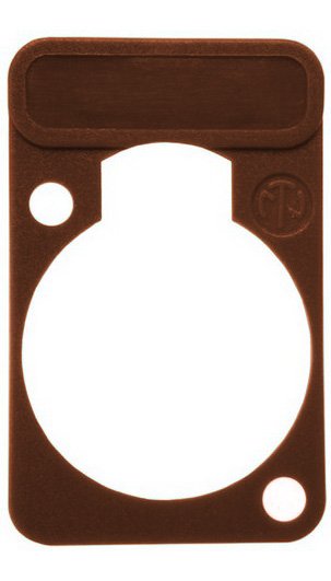 Chassis plade med label, brun