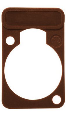 Chassis plade med label, brun