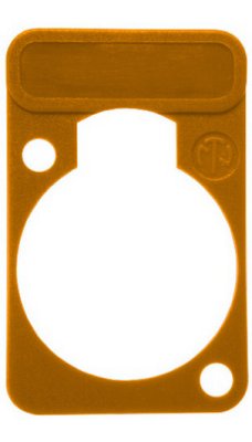 Chassis plade med label, orange