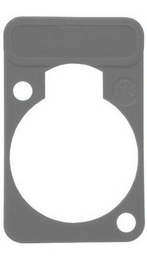 Chassis plade med label, gr